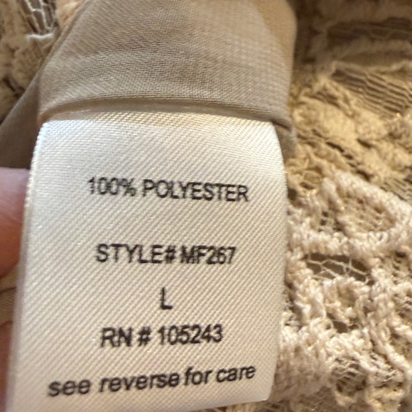 Ivory / Cream Lace Zip-Front Jacket | Y2K Romantic Boho Festival - Picture 11 of 12